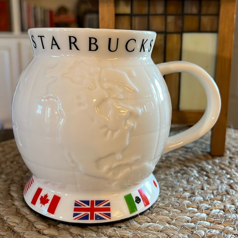Starbucks Barista 2002 -24oz Globe Travel Mug White